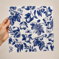 20 Guardanapos Papel Decoupage Botânico Azul 33x33