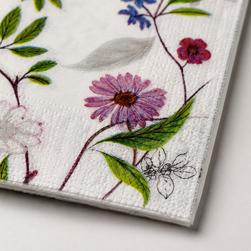 20 Guardanapos Papel Decoupage Floral Colorido Triplo 33x33