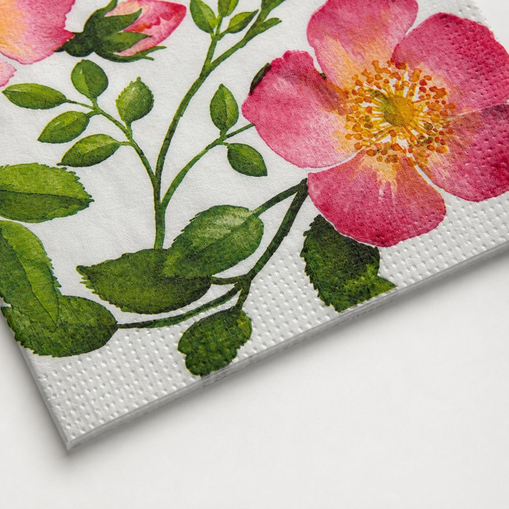 20 Guardanapos Papel Rosas Floral Decoupage Triplo 33x33