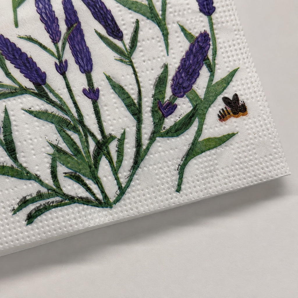 20 Guardanapos Papel Lavanda Abelhas Decoupage Triplo 33x33