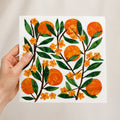 20 Guardanapos Papel Laranjas Flores Decoupage Triplo 33x33