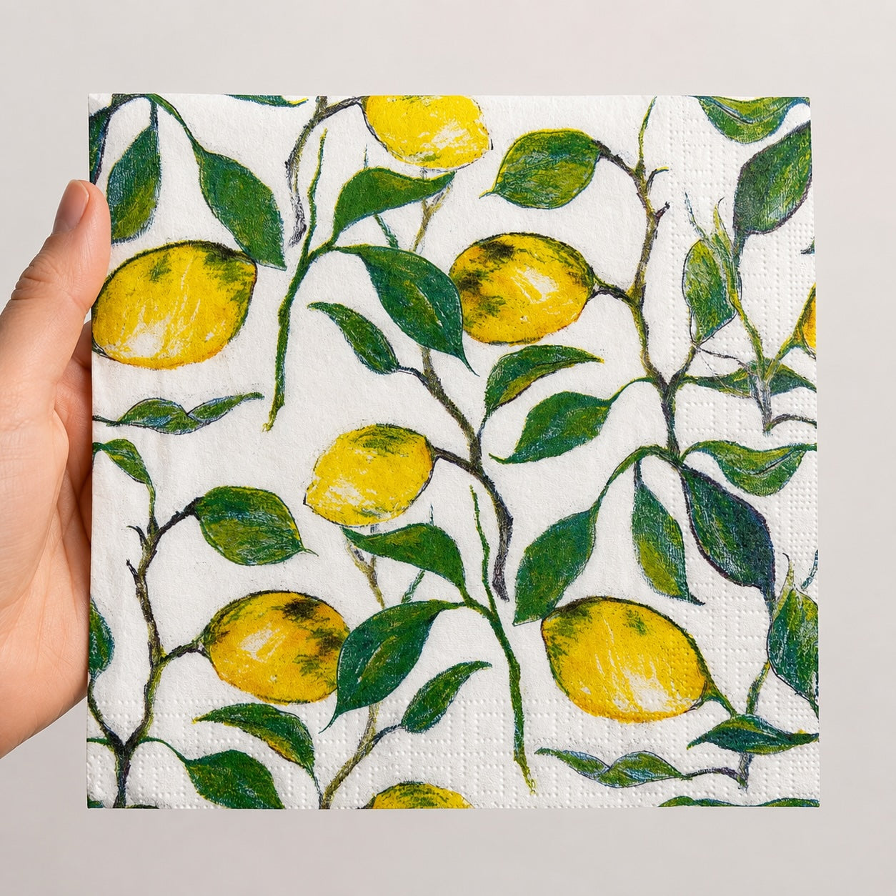 20 Guardanapos Papel Limão Siciliano Decoupage Triplo 33x33