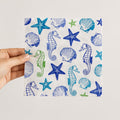 20 Guardanapos Papel Conchas Marinhas Decoupage Triplo 33x33